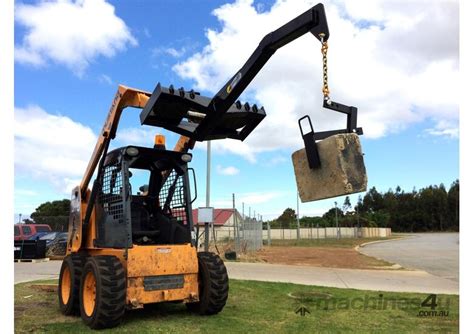 swing arm boom for skid steer|jib attachment for skid steer.